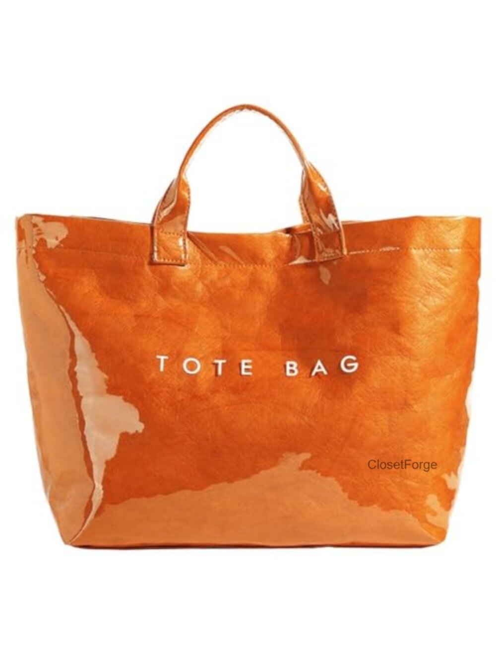 PVC Tote Bag for Women Splashproof Beach Bag Top Handle Hobo Handbag